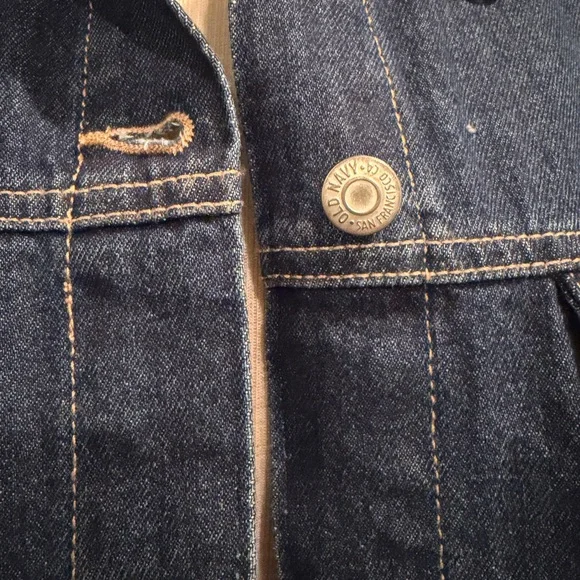 Old Navy Dark Wash Denim Jacket Women’s Medium - Picture 4 of 5